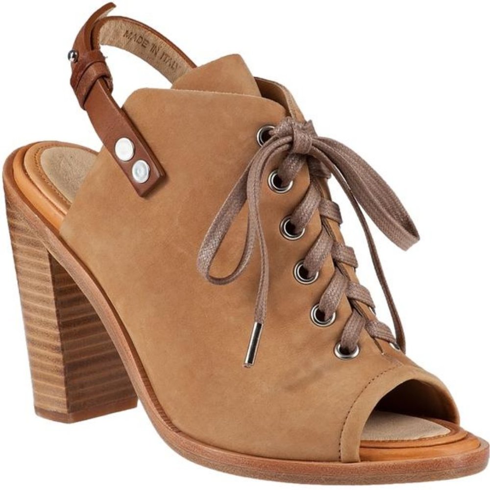 New Rag and Bone Trafford Lace-up Peep-toe Suede Booties Size 38.5 8.5